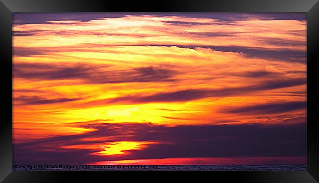 Dense Sunset Framed Print by Susan Medeiros