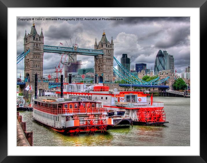 Tower Bridge From Butlers Wharf Revisited Framed Mounted Print by Colin Williams Photography