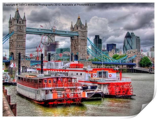 Tower Bridge From Butlers Wharf Revisited Print by Colin Williams Photography