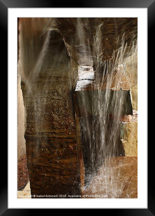 Waterfall Abstract Framed Mounted Print by Isabel Antonelli