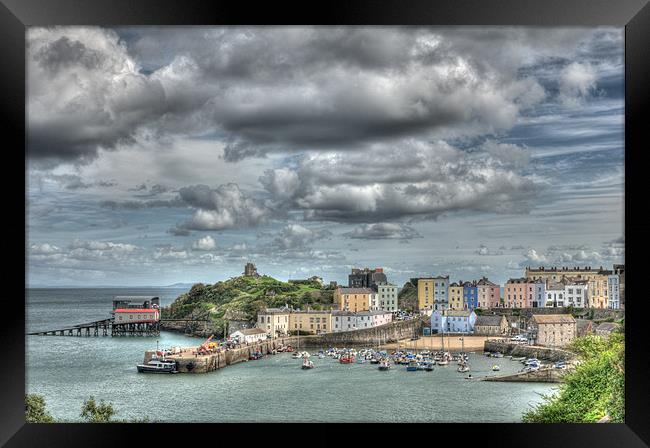 Tenby Harbour 2 Painterly Framed Print by Steve Purnell