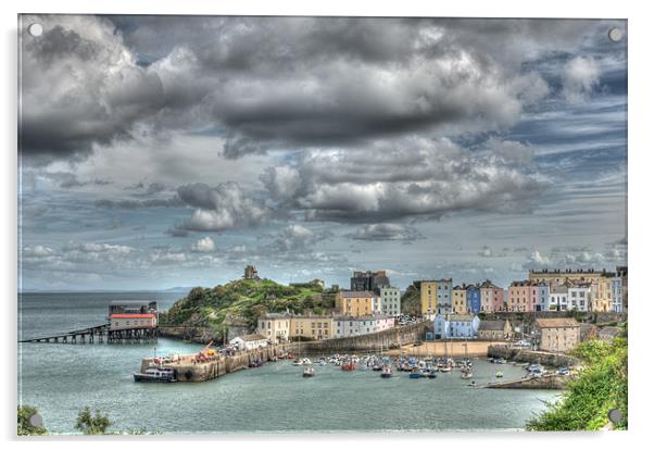 Tenby Harbour 2 Painterly Acrylic by Steve Purnell