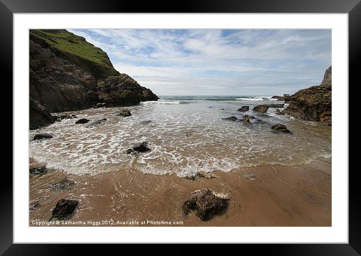 Mewslade Bay - Gower - Wales Framed Mounted Print by Samantha Higgs