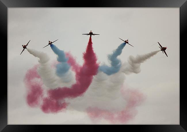 Red Arrows Framed Print by Paul Farrell Photography