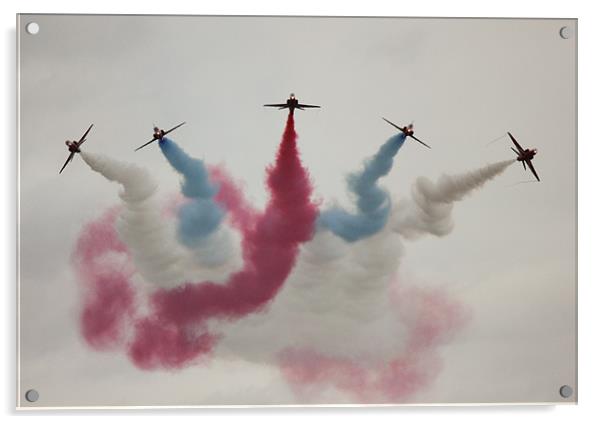 Red Arrows Acrylic by Paul Farrell Photography