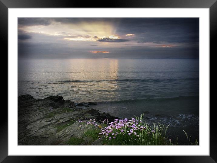 EVENING LIGHT St BRIDES BAY #1 Framed Mounted Print by Anthony R Dudley (LRPS)
