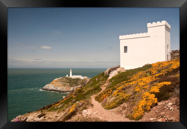 SOUTH STACK LIGHTHOUSE (Anglesey) Framed Print by raymond mcbride