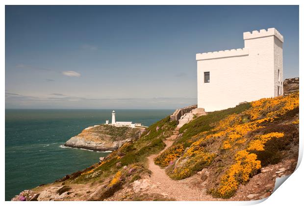 SOUTH STACK LIGHTHOUSE (Anglesey) Print by raymond mcbride