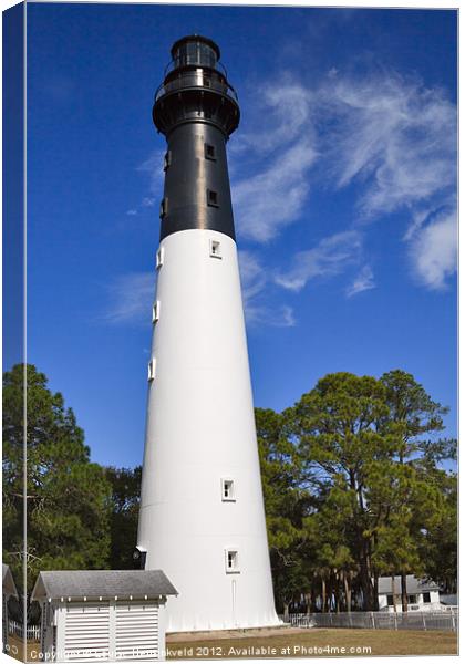 Hunting Island Lighthouse, South Carolina Canvas Print by Louise Heusinkveld