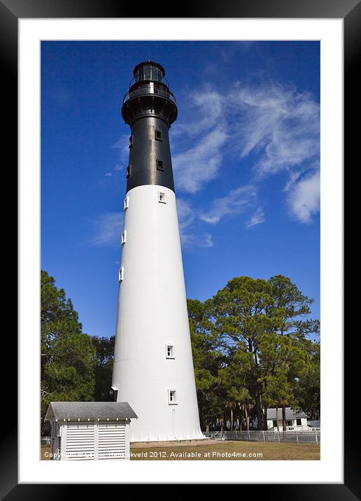 Hunting Island Lighthouse, South Carolina Framed Mounted Print by Louise Heusinkveld