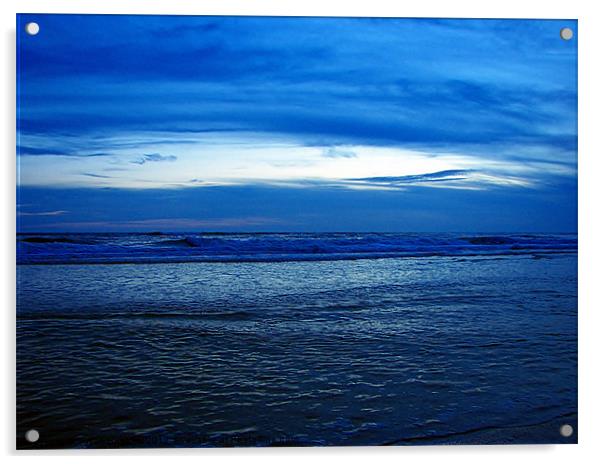 Blue Sunset Acrylic by Susan Medeiros