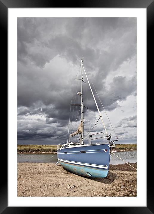 Stranded in Morston Quay Framed Mounted Print by Paul Macro