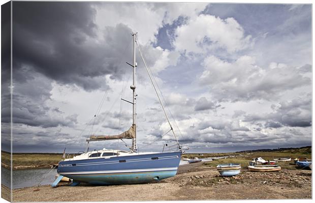 Stranded in Morston Quay Canvas Print by Paul Macro