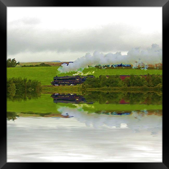 Steam Locomotive Framed Print by Debra Kelday