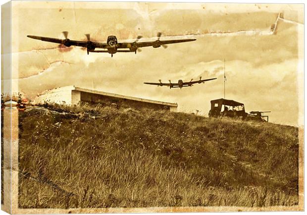 Tail End Charlies (Vintage) Canvas Print by John Ellis