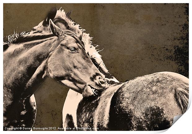 Textured Horses Print by Darren Burroughs
