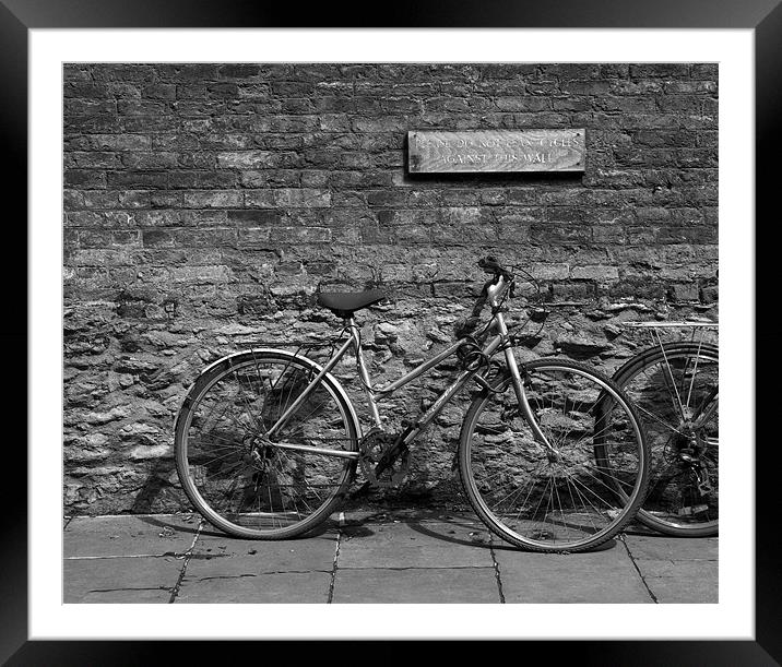 Bicycle, Cambridge Framed Mounted Print by Graham Moore