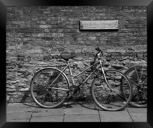 Bicycle, Cambridge Framed Print by Graham Moore