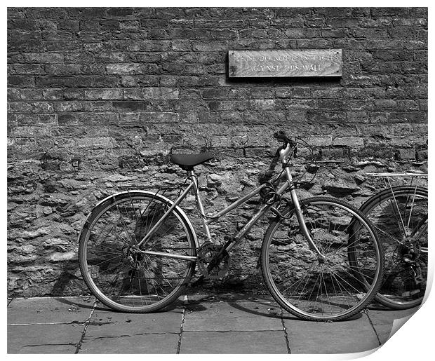 Bicycle, Cambridge Print by Graham Moore