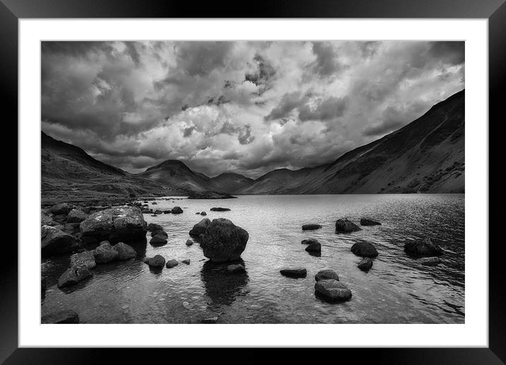 Wastwater with dramatic clouds Framed Mounted Print by Graham Moore