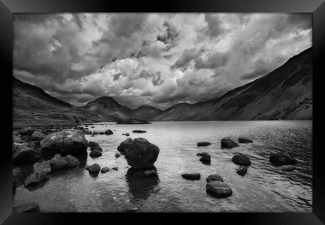 Wastwater with dramatic clouds Framed Print by Graham Moore