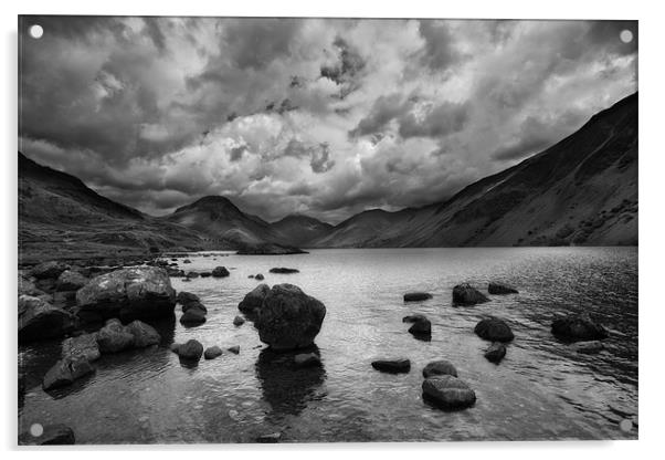 Wastwater with dramatic clouds Acrylic by Graham Moore
