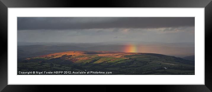 Rydd Wen Fawr Rainbow Framed Mounted Print by Creative Photography Wales