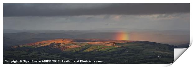 Rydd Wen Fawr Rainbow Print by Creative Photography Wales