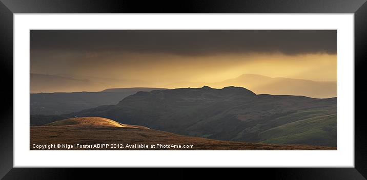 Sleeping Giant Illumination Framed Mounted Print by Creative Photography Wales