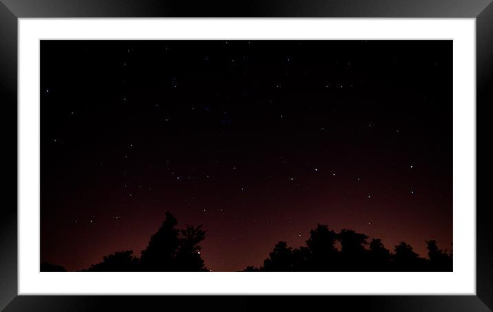 Night Time Sky Framed Mounted Print by robert chadwick