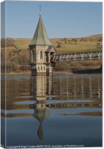 Ponsticill Water Tower Canvas Print by Creative Photography Wales
