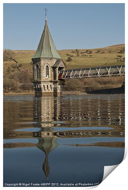 Ponsticill Water Tower Print by Creative Photography Wales