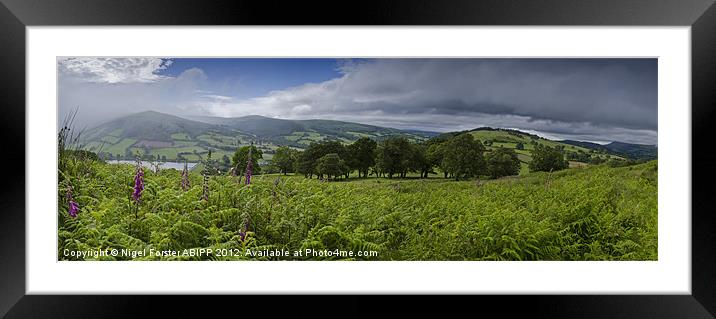 Waun Rydd Summer Panorama Framed Mounted Print by Creative Photography Wales
