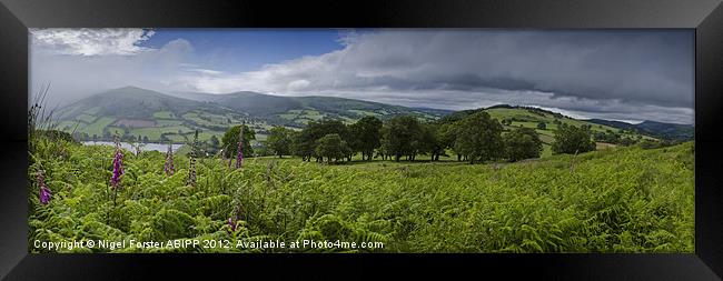 Waun Rydd Summer Panorama Framed Print by Creative Photography Wales