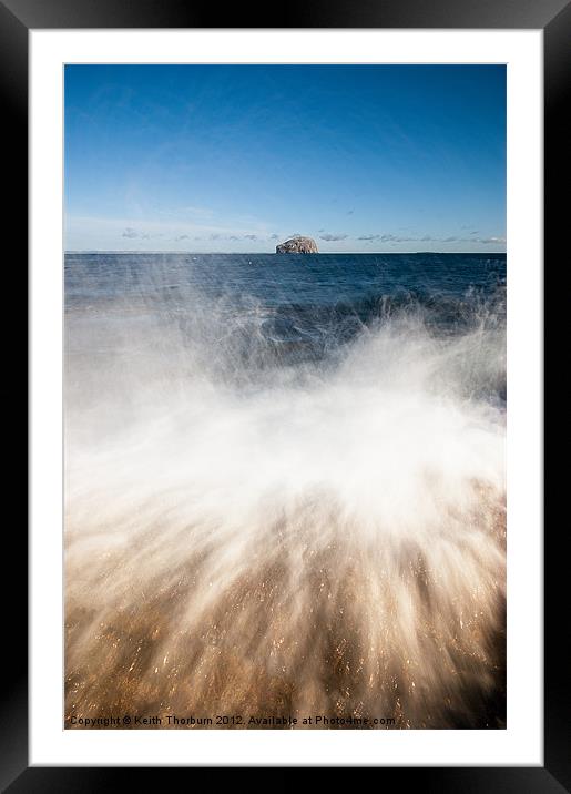 Bass Rock Waved Framed Mounted Print by Keith Thorburn EFIAP/b