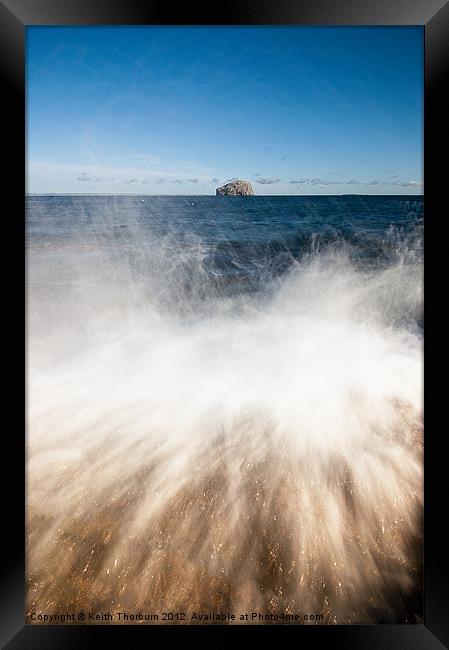 Bass Rock Waved Framed Print by Keith Thorburn EFIAP/b
