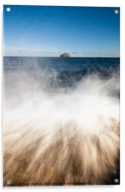 Bass Rock Waved Acrylic by Keith Thorburn EFIAP/b