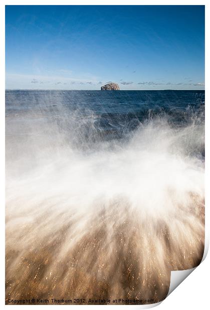 Bass Rock Waved Print by Keith Thorburn EFIAP/b
