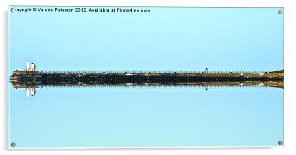 Reflection On Ayr Pier Acrylic by Valerie Paterson
