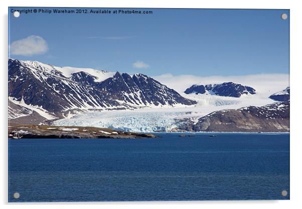Ny-Alesund Glacier Acrylic by Phil Wareham