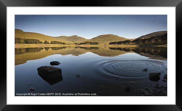 Pen y Fan Reflection Framed Mounted Print by Creative Photography Wales