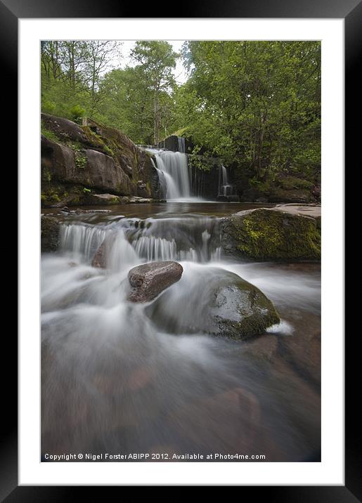 Blaen y Glyn Falls Framed Mounted Print by Creative Photography Wales