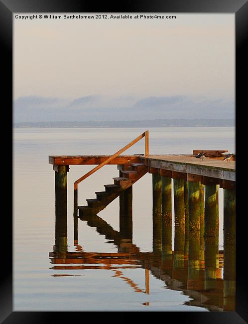 Reflecting Pier Framed Print by Beach Bum Pics