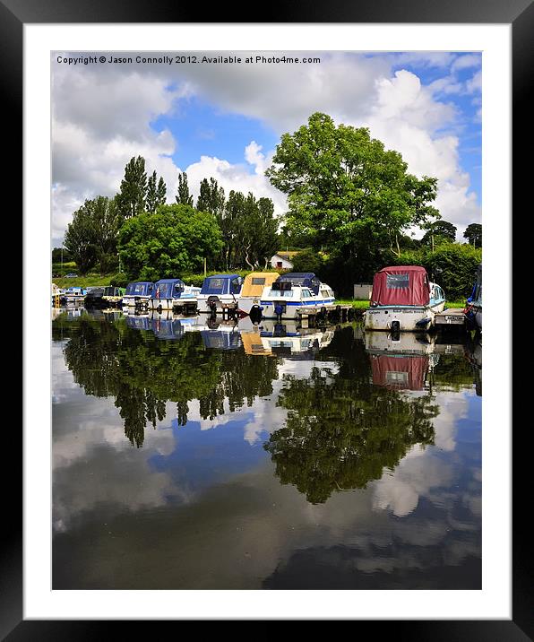 Reflections On The Canal Framed Mounted Print by Jason Connolly