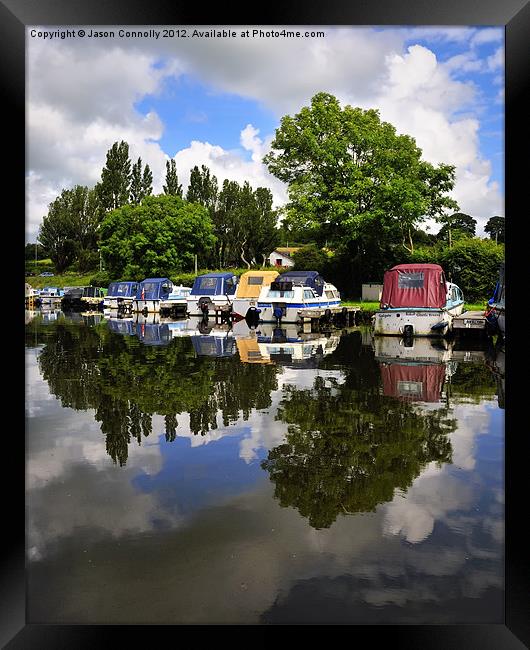 Reflections On The Canal Framed Print by Jason Connolly