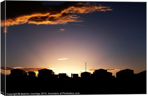 Sunset at Winthorpe Skegness Canvas Print by stephen clarridge