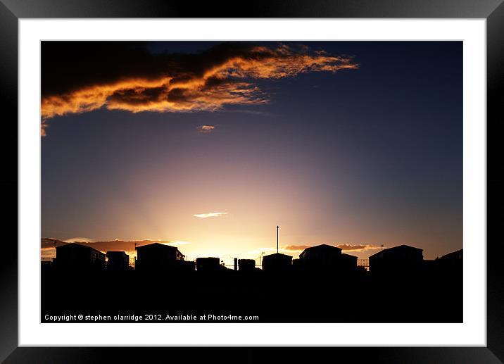 Sunset at Winthorpe Skegness Framed Mounted Print by stephen clarridge