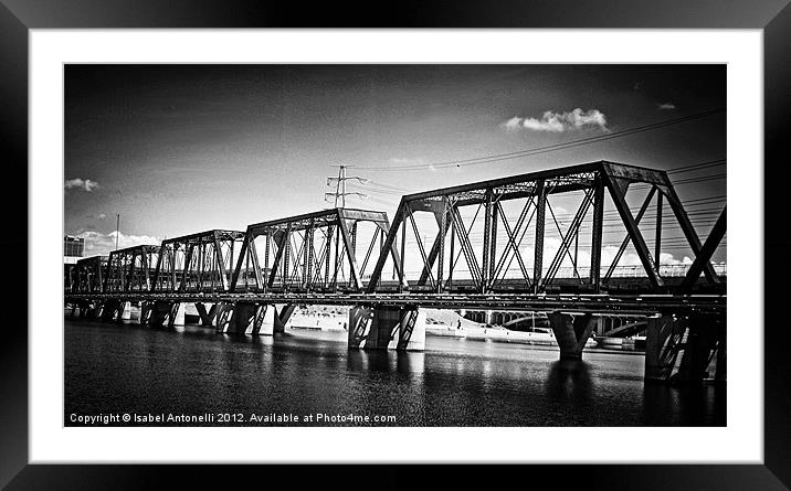 Bridge Over Water Framed Mounted Print by Isabel Antonelli