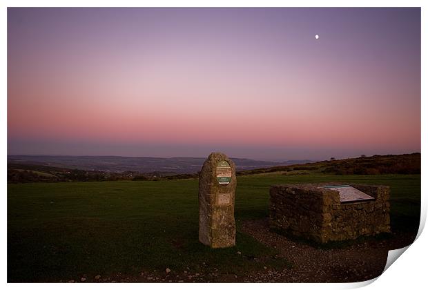 Sunset at Haytor on Dartmoor Print by Jay Lethbridge