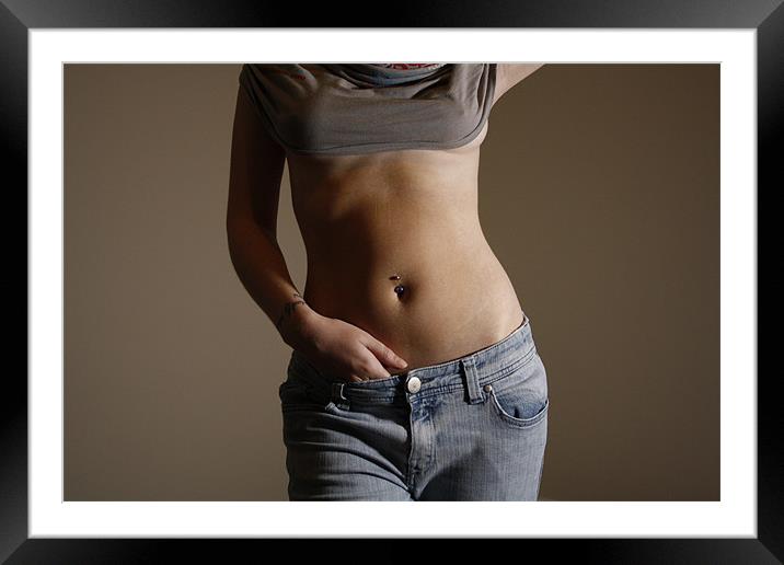 Body shot with side light Framed Mounted Print by Richie Fitzgerald